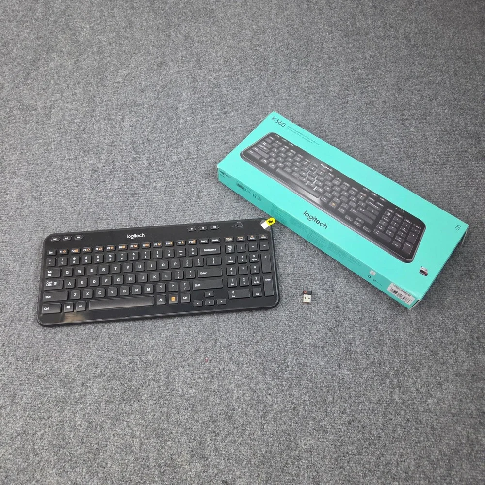 Logitech K360 Wireless Keyboard Unisex OS Black Compact Slim Unifying Receiver
